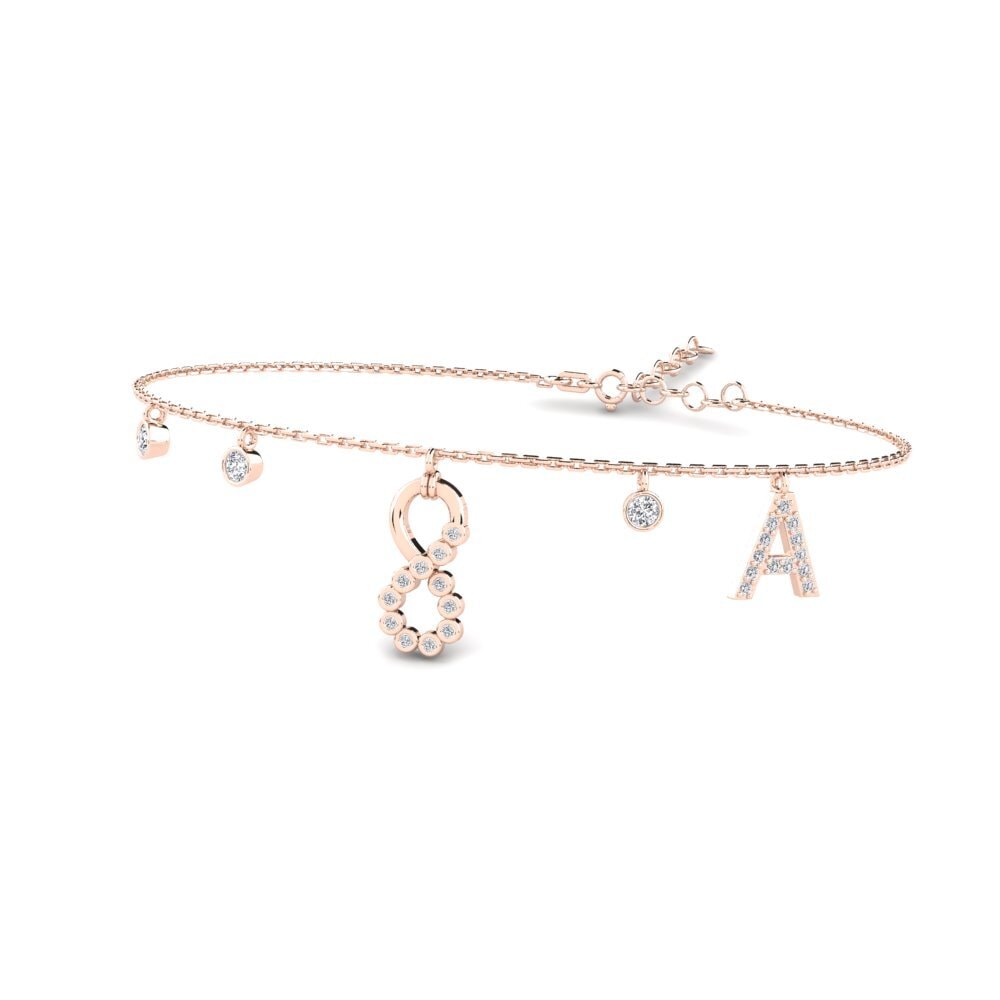 14ct Rose Gold Lab Grown Diamond Women's Bracelet Berjumpa - A