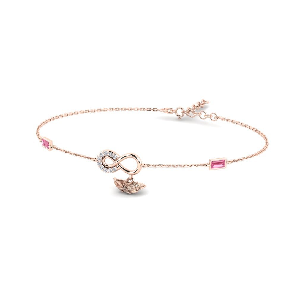 9ct Rose Gold Pink Sapphire Women's Bracelet Fidelite