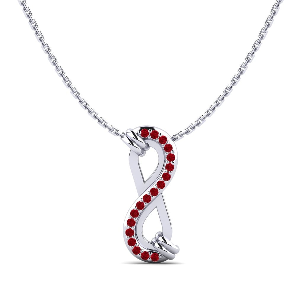 950 Platinum Red Zirconia Pendant Gyvenimas