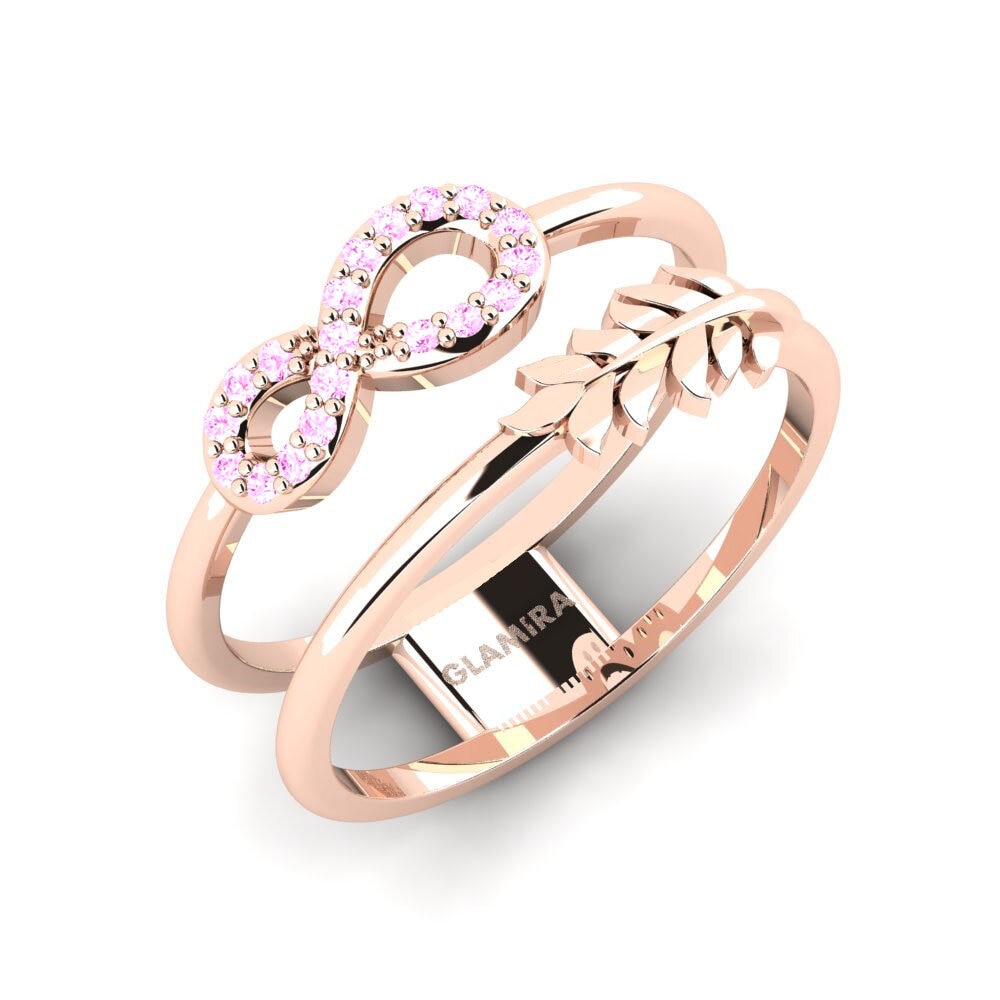 9ct Rose Gold Pink Sapphire Ring Infinitime