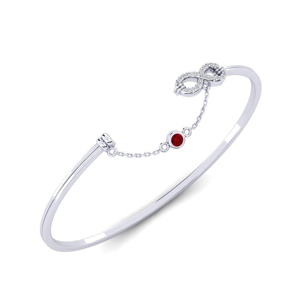 925 Silver Red Zirconia Bracelet Kartu