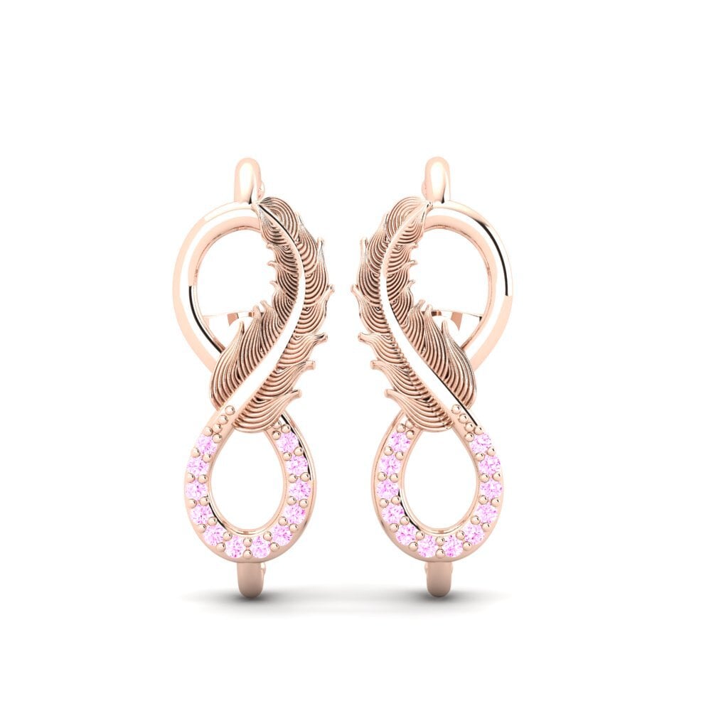 9ct Rose Gold Pink Sapphire Women's Earring Likelihood