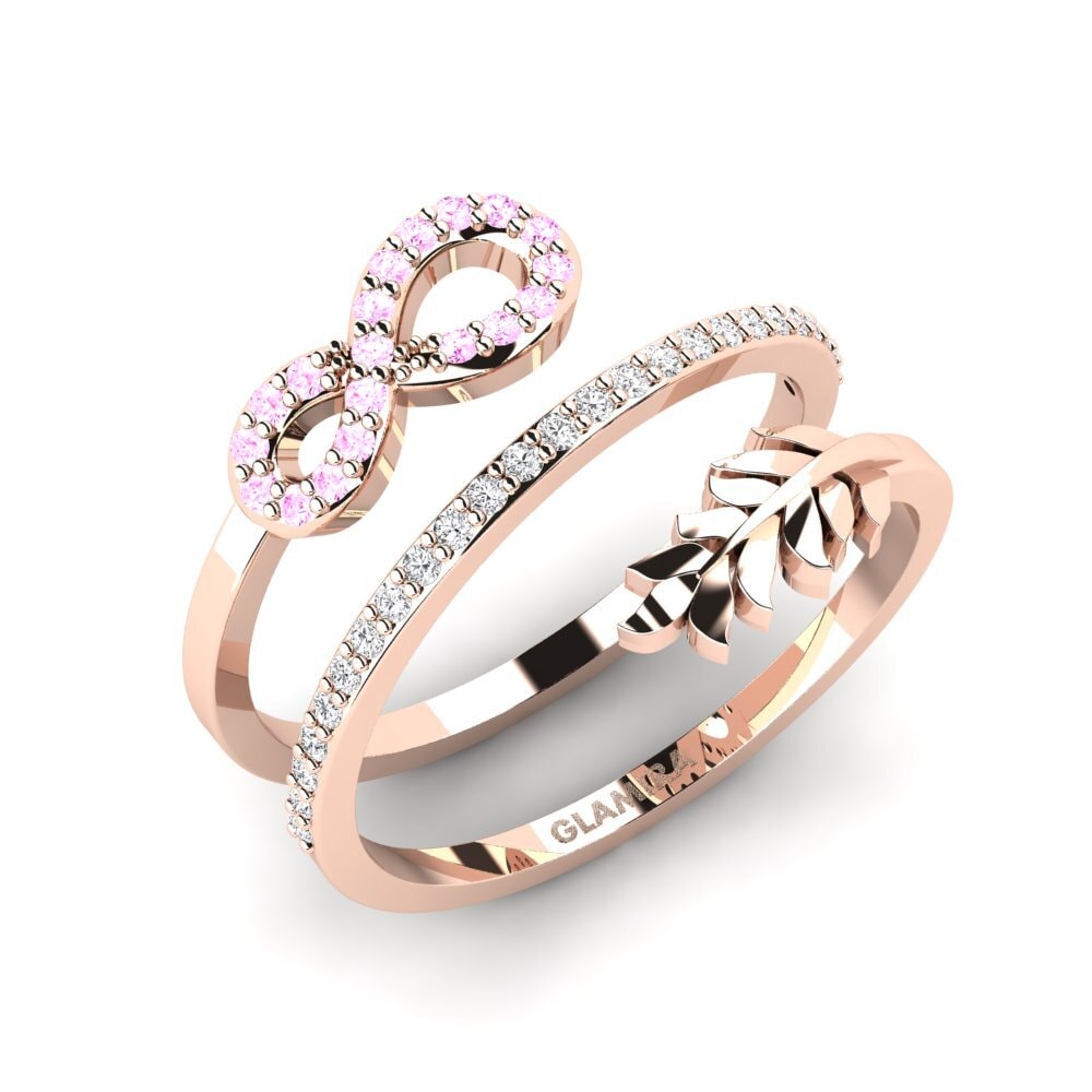 9ct Rose Gold Pink Sapphire Ring Meapohi