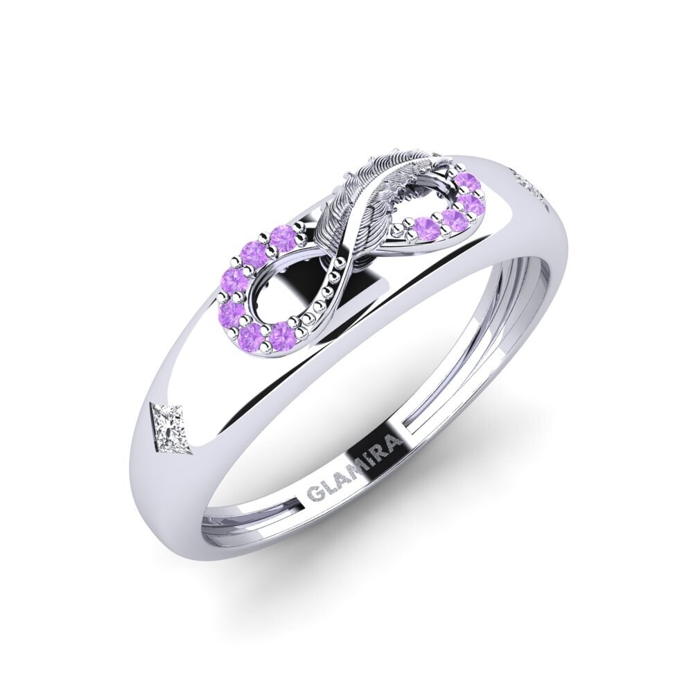 950 Palladium Amethyst Ring Obman