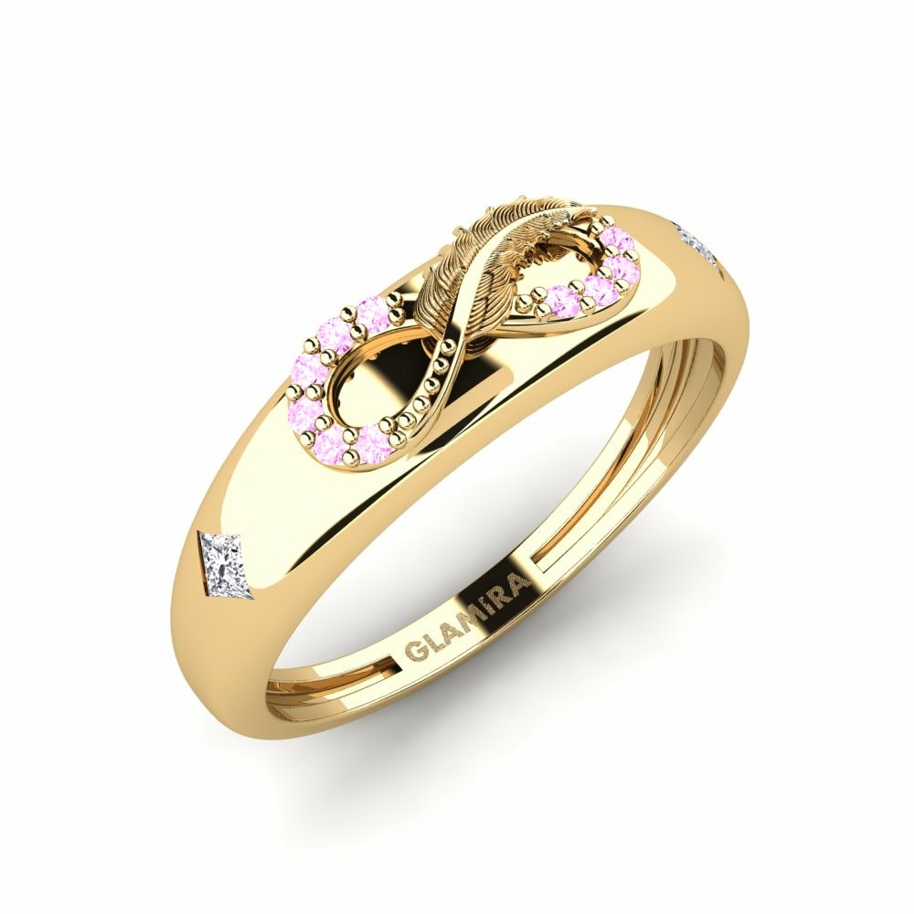 0.06 Carat Pink Sapphire Ring Obman