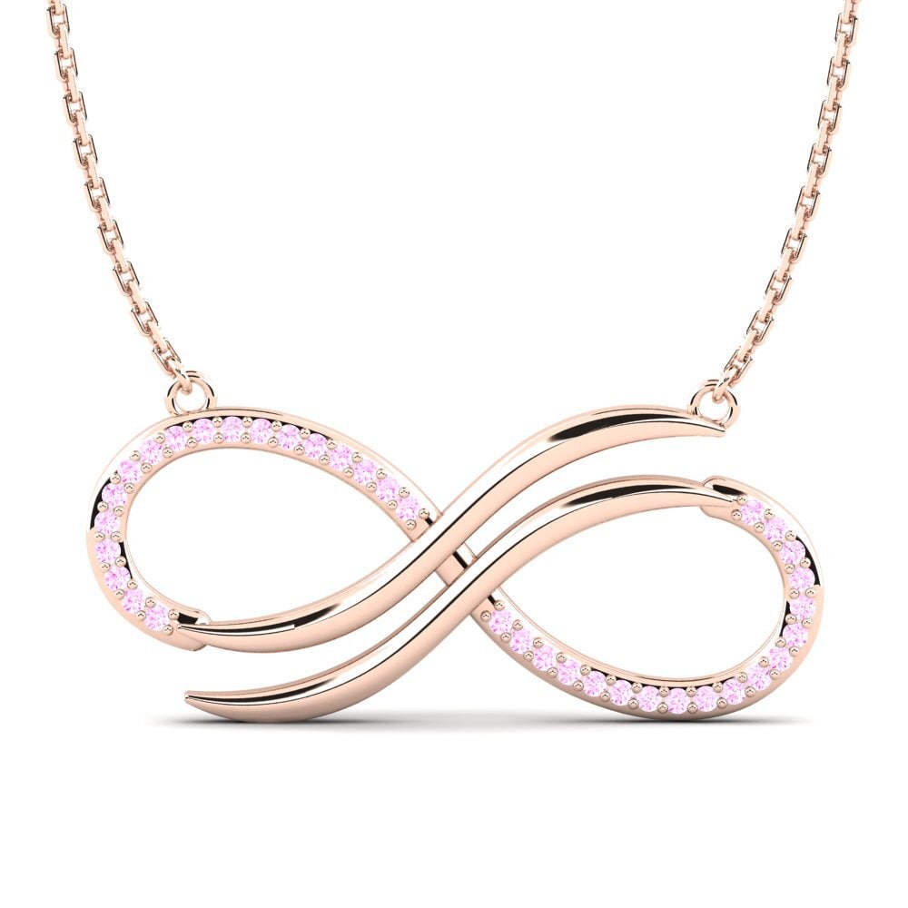 Zafiro Rosado Collar de Mujer Glenette