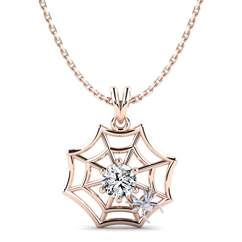 18k Oro Rosa & Blanco Circonita Colgante de Mujer Mathilda