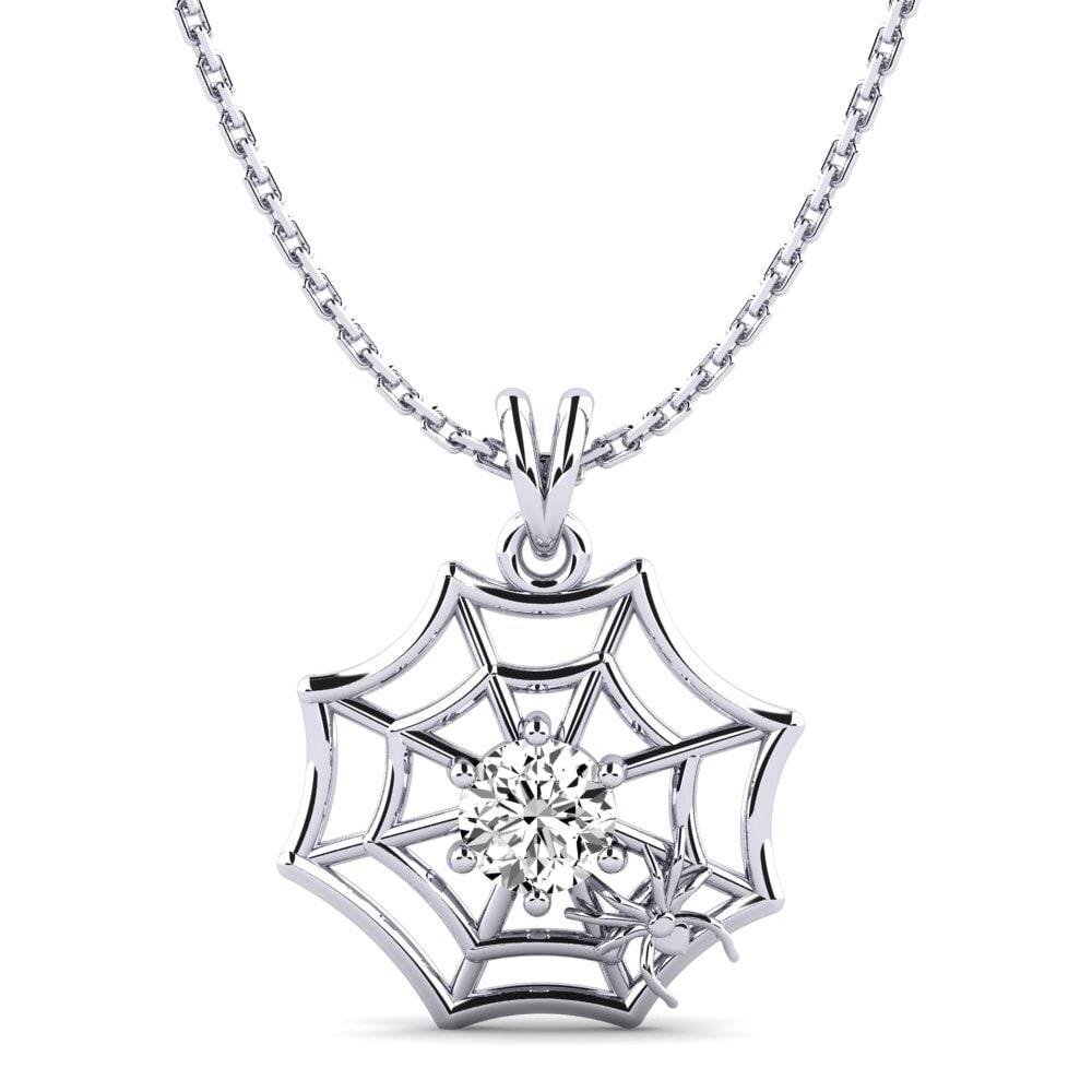 Apple Mathilda View Achetez Pendentif pour femme Mathilda en Or Blanc 375 Moissanite 0.35 ...