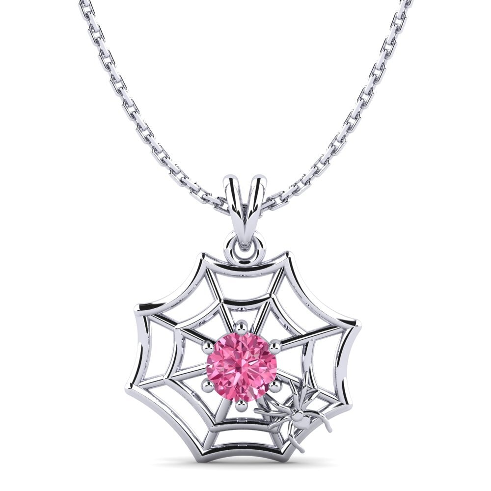 Platino 950 Turmalina rosa Colgante de Mujer Mathilda