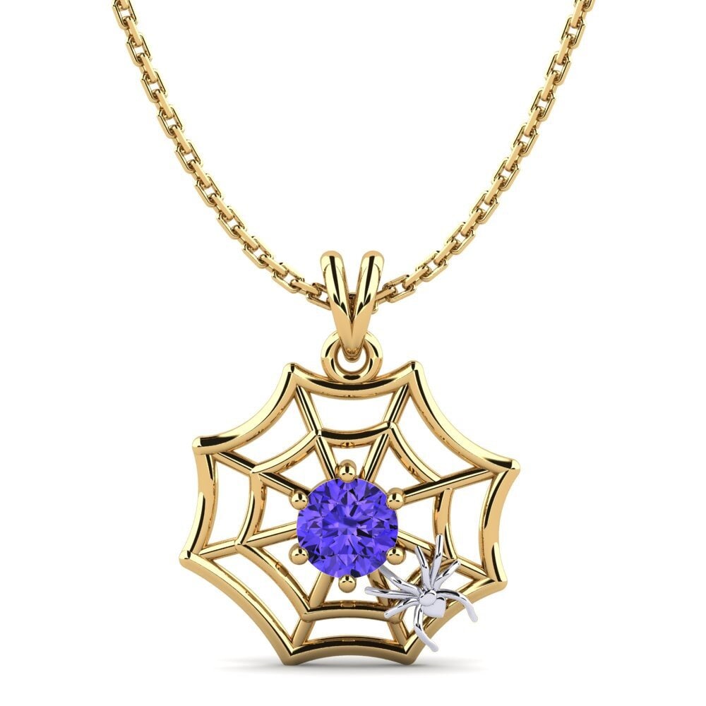 14K Yellow & White Gold Tanzanite Pendant Mathilda