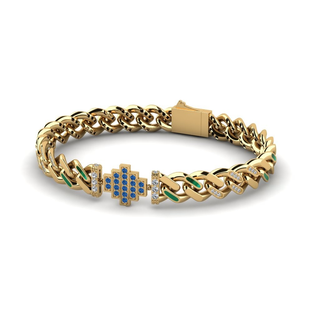 Dark Blue Zirconia Women's Bracelet Heavaig