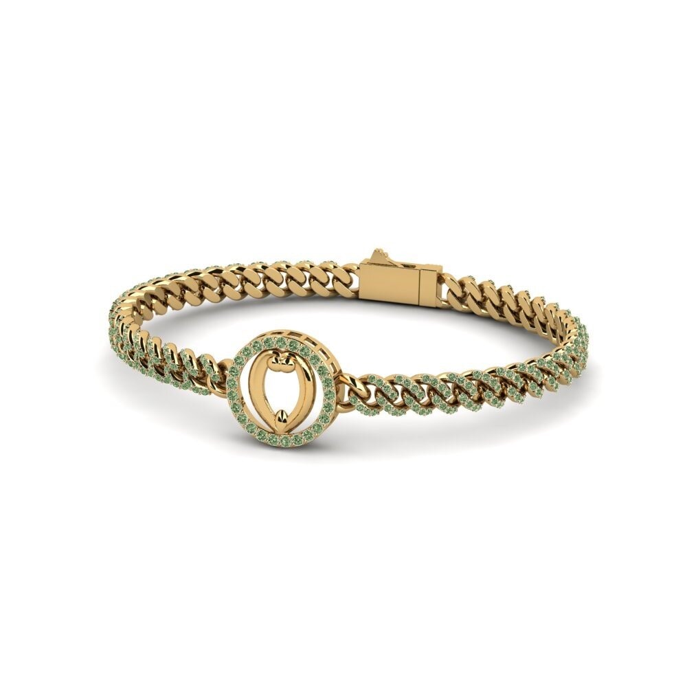 Diamante Verde Pulsera de Mujer Luscepited