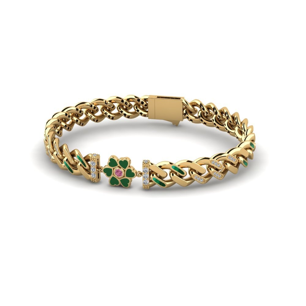 Rhodolite Garnet Women's Bracelet Pulant