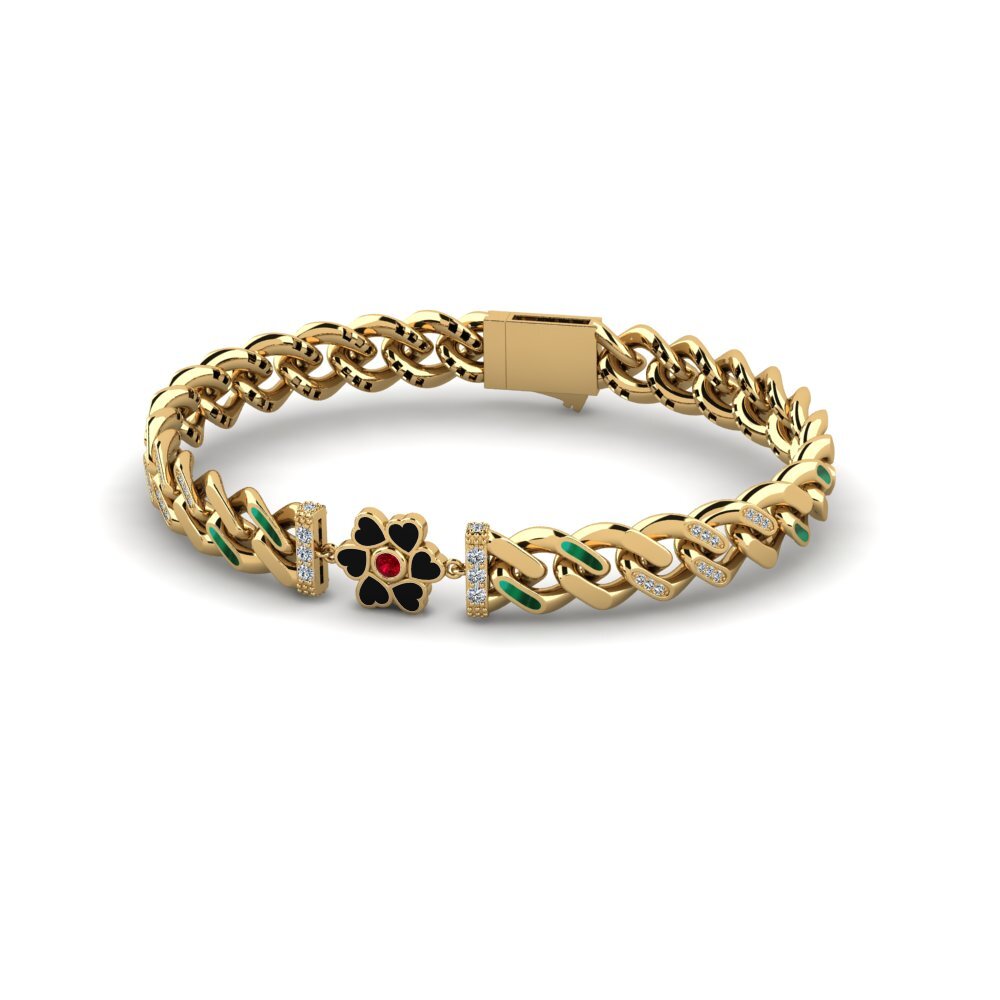 Zircone Rouge Bracelet pour femme Pulant