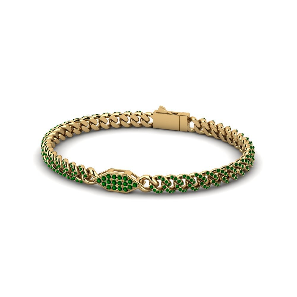 Green Zirconia Women's Bracelet Racted