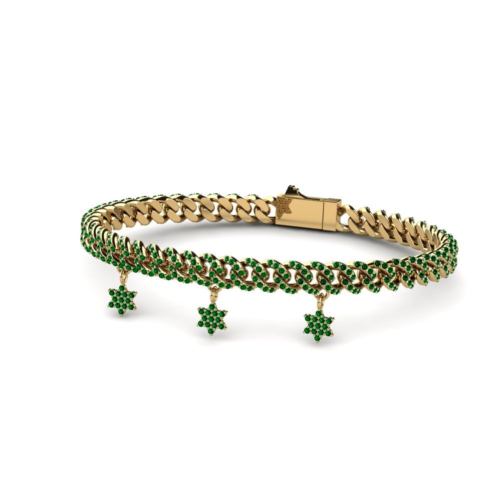 Green Zirconia Women's Bracelet Text