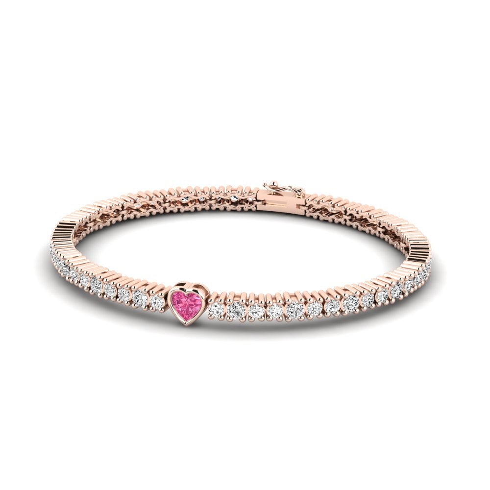 Buy Carat Heart cut 9ct Rose Gold Pink Tourmaline Women's