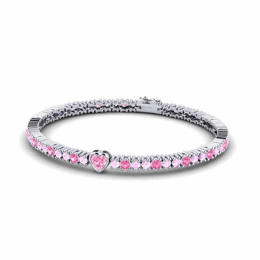 Bracelet Wuld 585 White Gold & Pink Sapphire