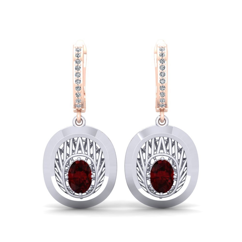 Garnet Women's Earring Detail