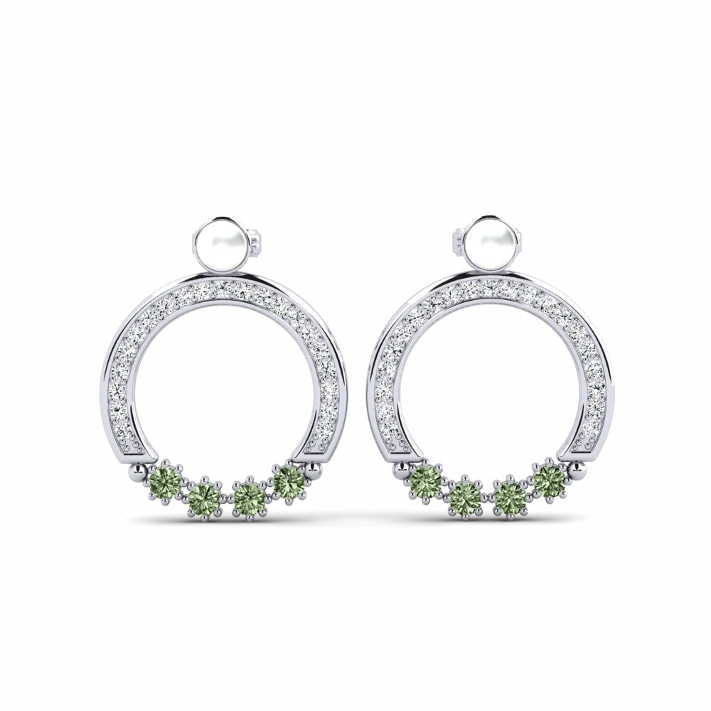 Groene Diamant Dames Oorbellen Drip