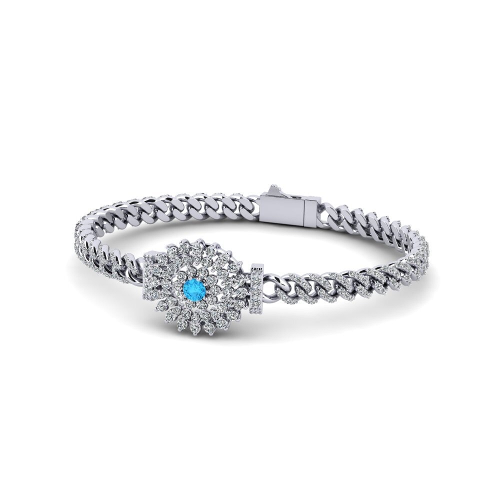 Blue Topaz Women's Bracelet Azaner