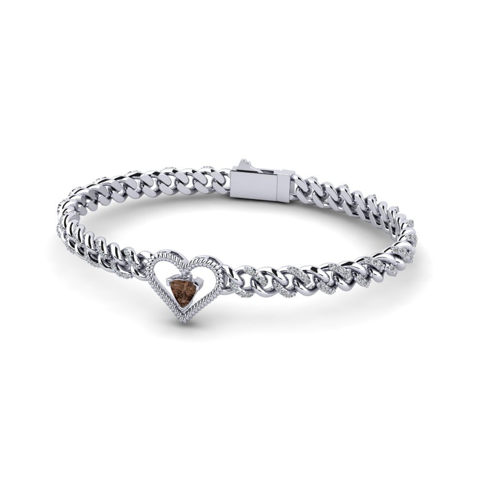 Trillion Smoky Quartz Women's Bracelet Barled