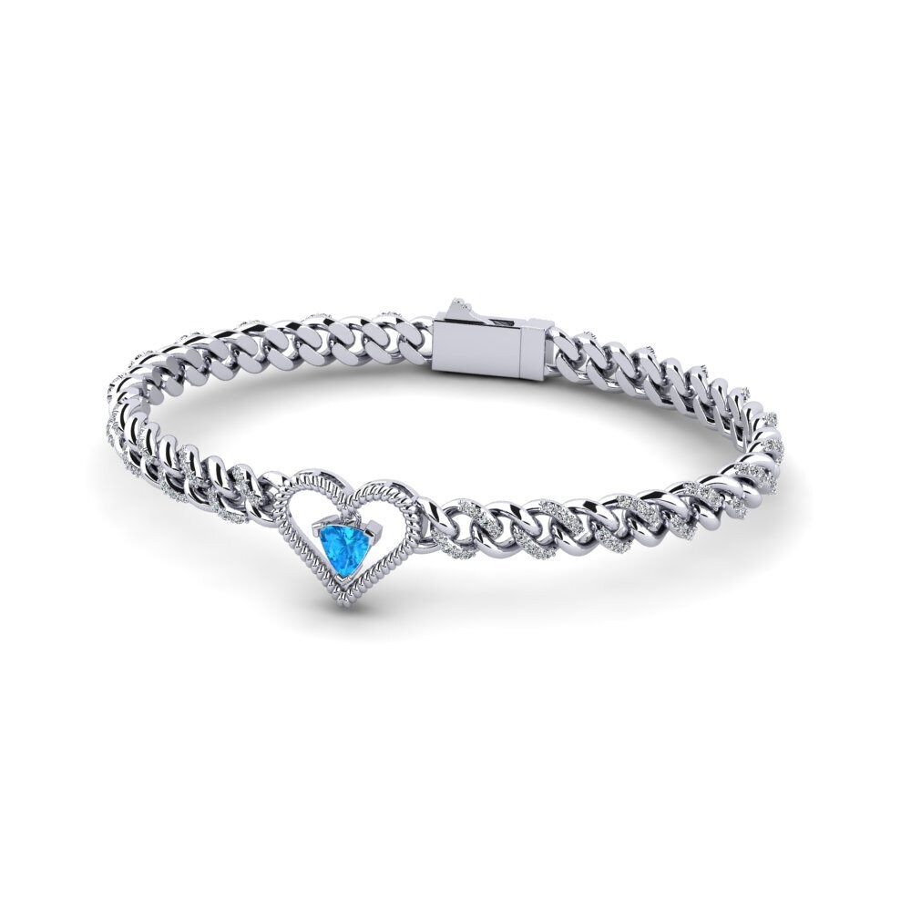 Blue Topaz Women's Bracelet Barled