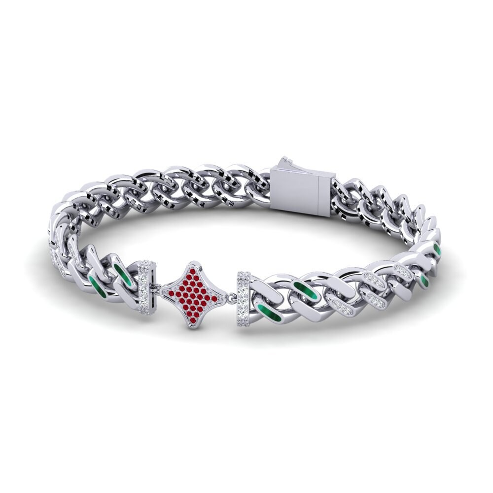 Zircone Rouge Bracelet pour femme Eipertor