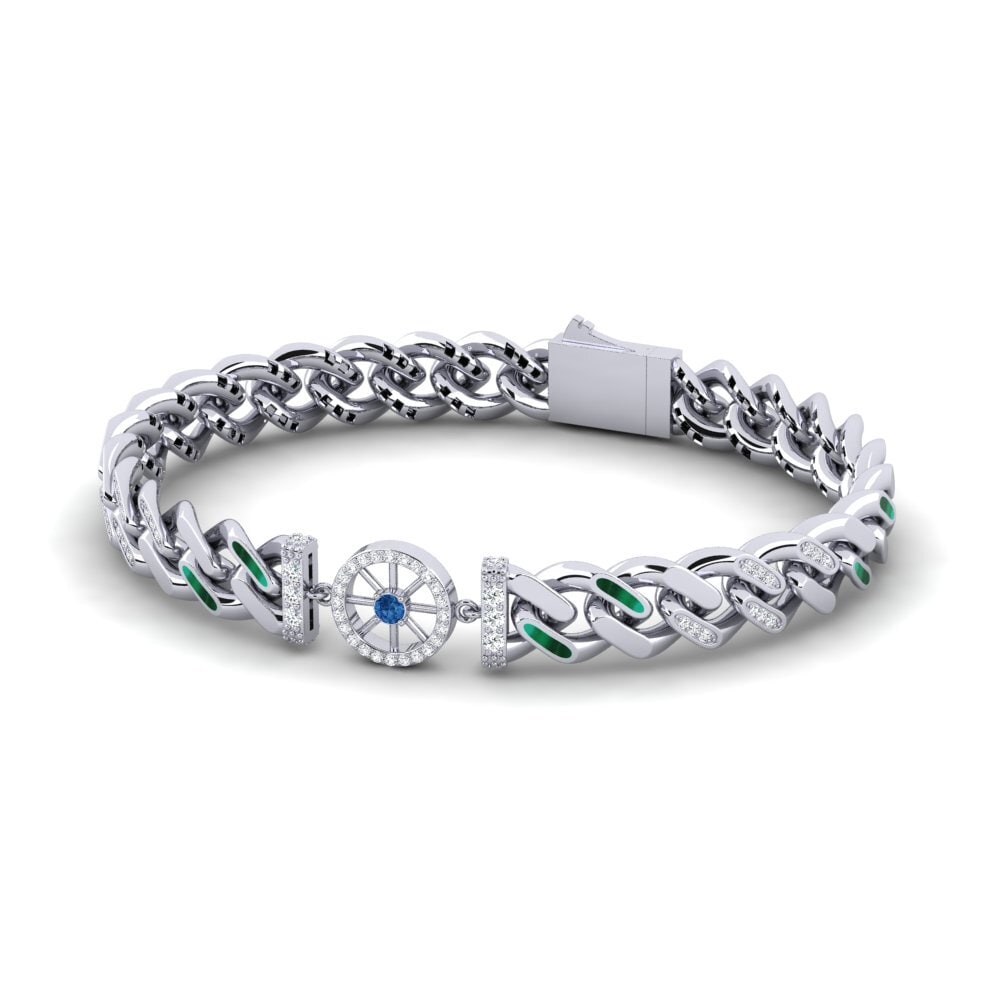 Dark Blue Zirconia Women's Bracelet Furned