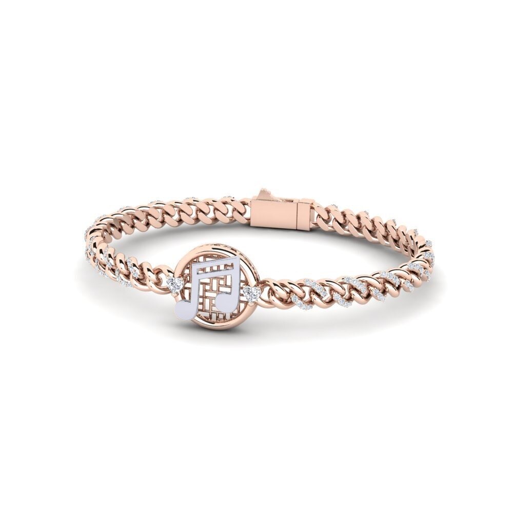 14ct Rose & White Gold Diamond Women's Bracelet Grapdrow
