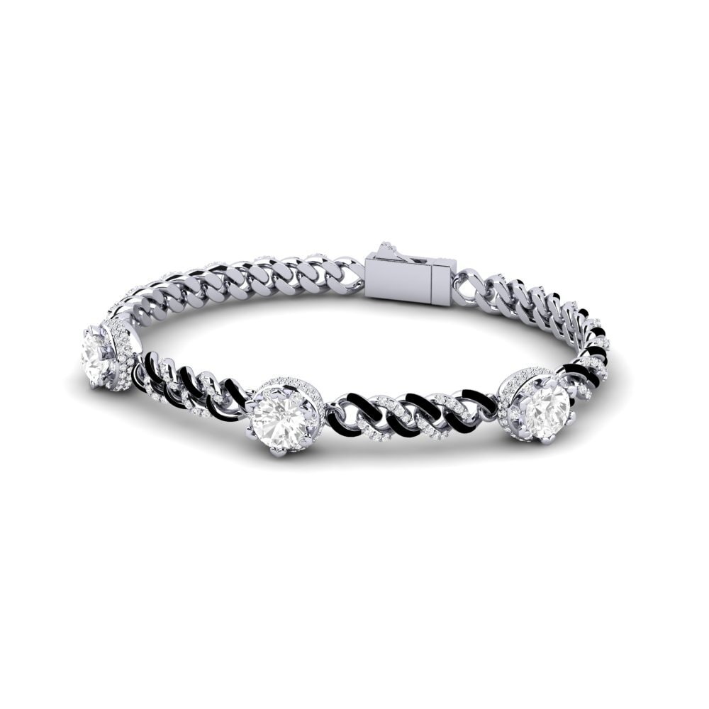 Zafiro blanco Pulsera de Mujer Guoton