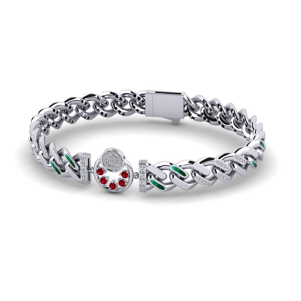 Zircone Rouge Bracelet pour femme Hattitude