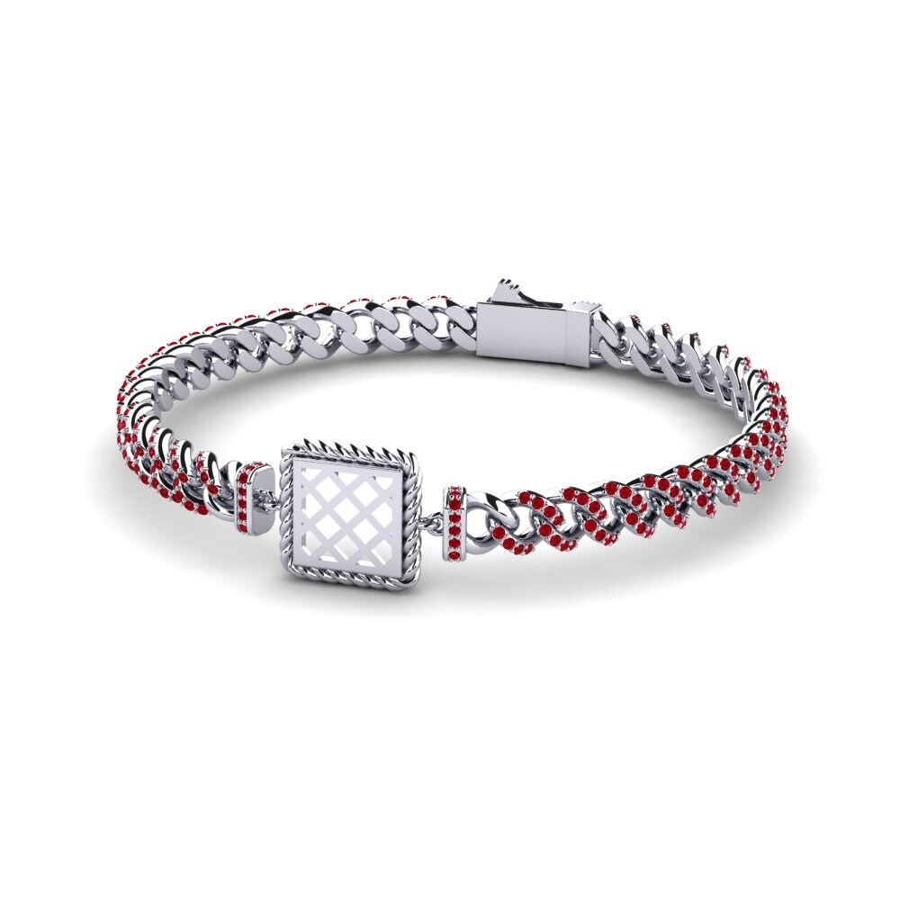 Zircone Rouge Bracelet pour femme Hbers