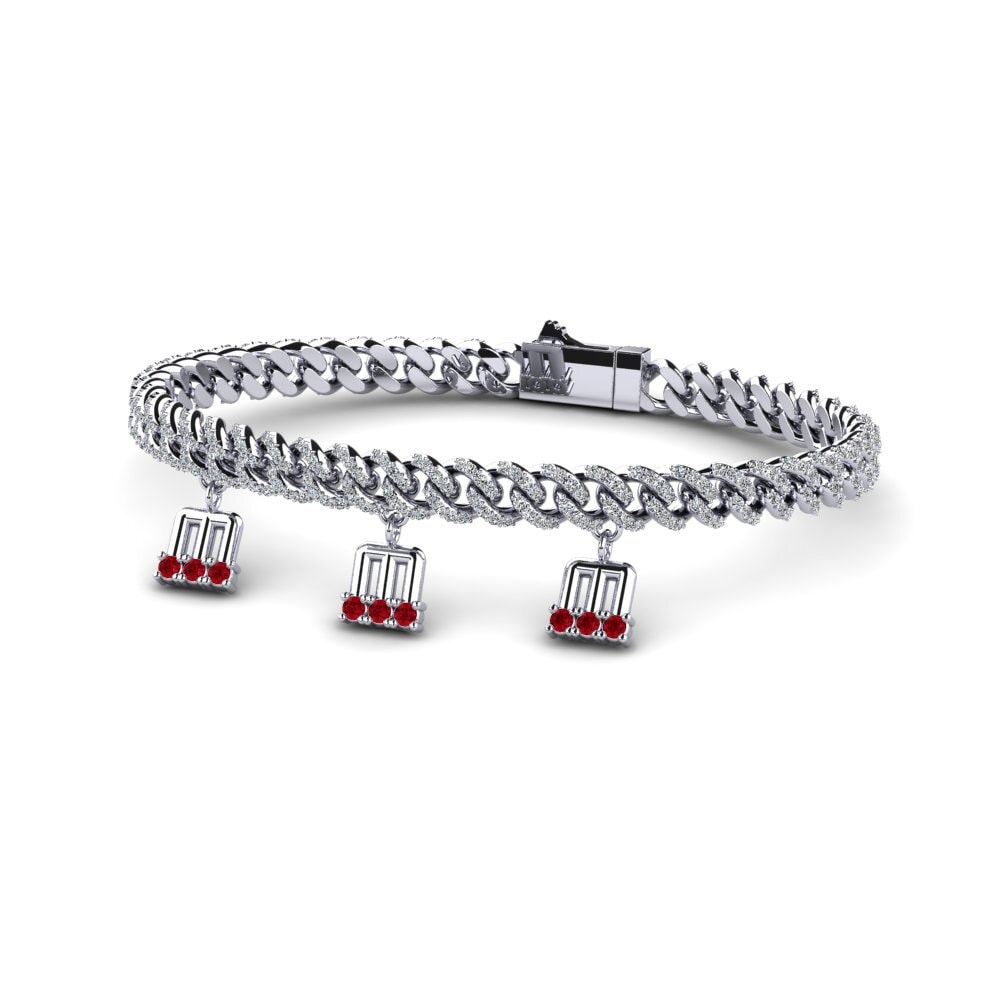 Zircone Rouge Bracelet pour femme Headatist