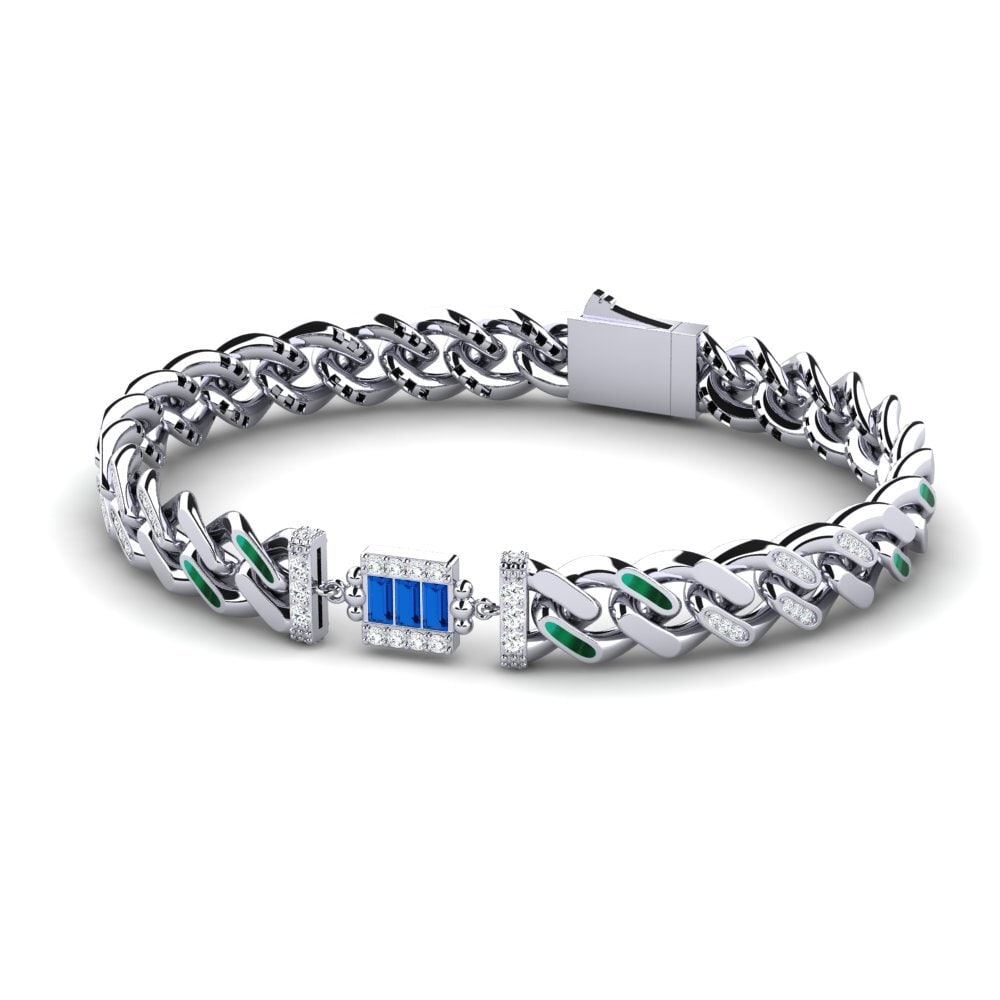 Dark Blue Zirconia Women's Bracelet Mentics