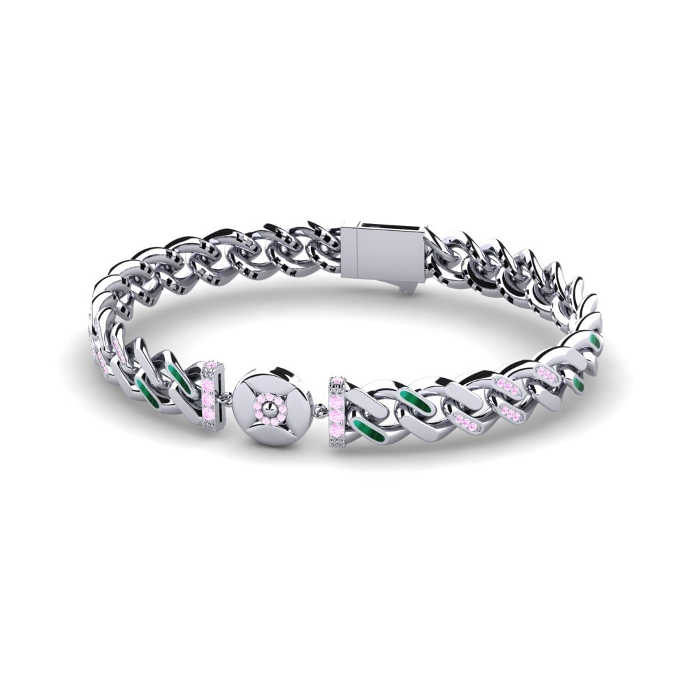 Round Pink Sapphire Women's Bracelet Nalpure