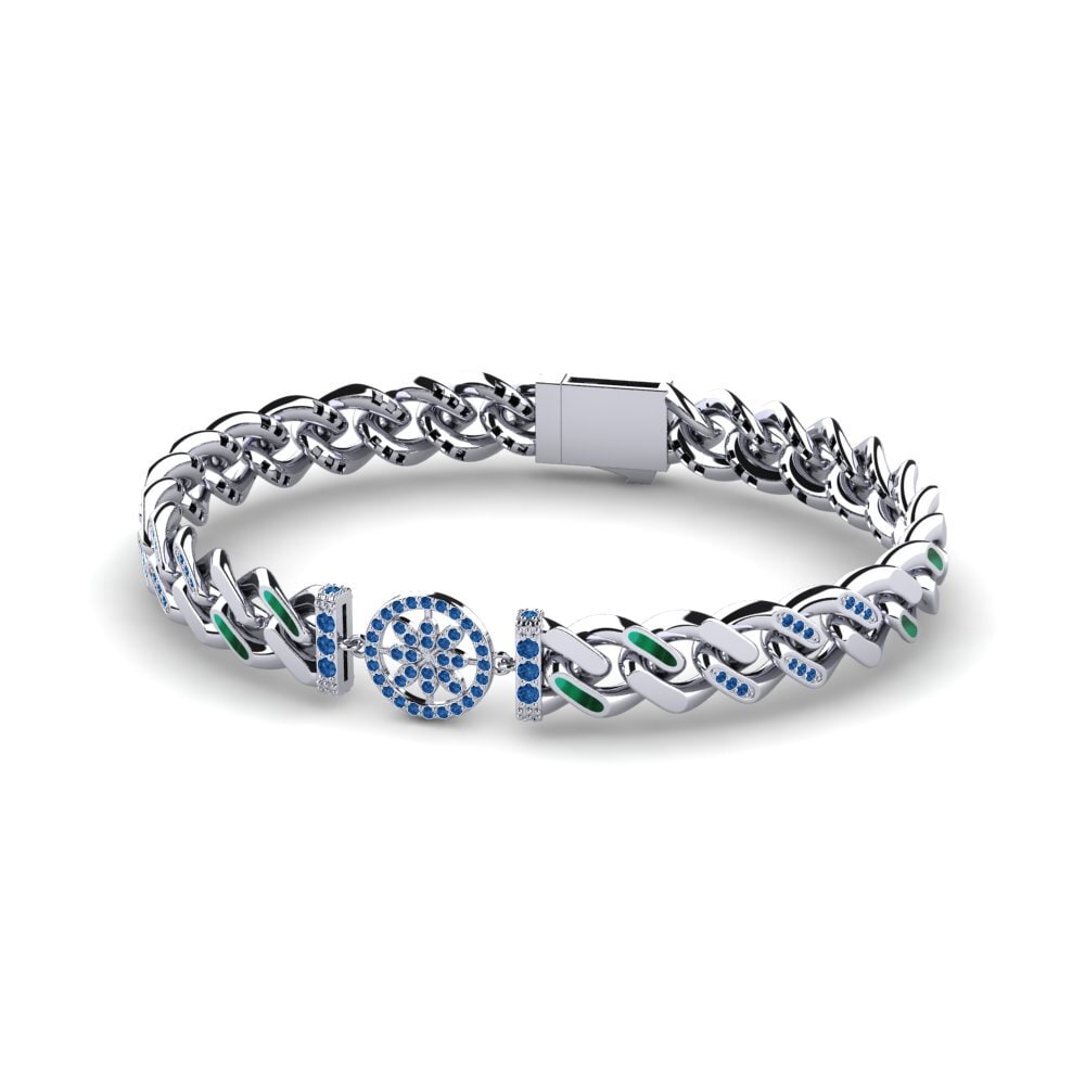 Dark Blue Zirconia Women's Bracelet Suoenodi