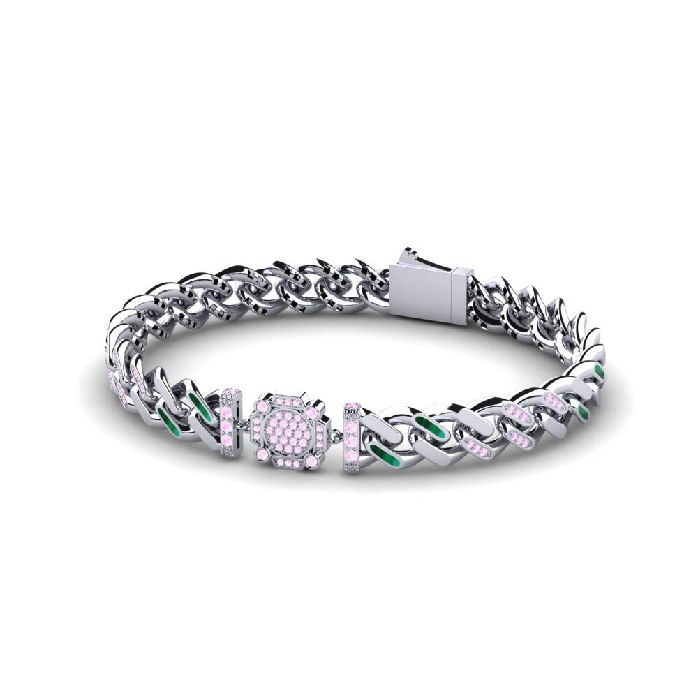 Pink Sapphire Women's Bracelet Threat