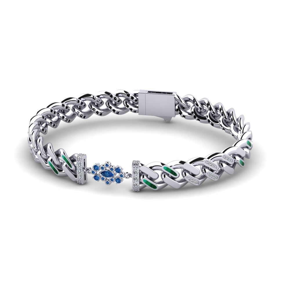 Mixed Dark Blue Zirconia Women's Bracelet Trailew