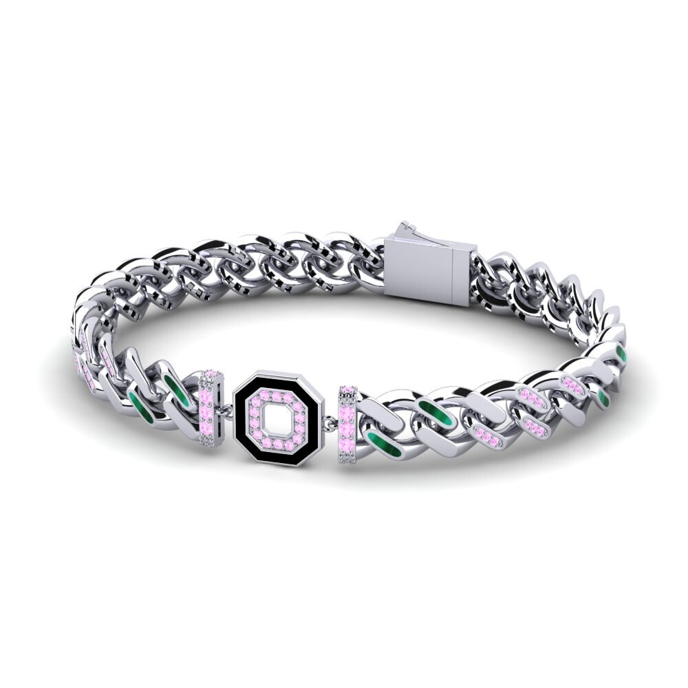 Round Pink Sapphire Women's Bracelet Tranizate