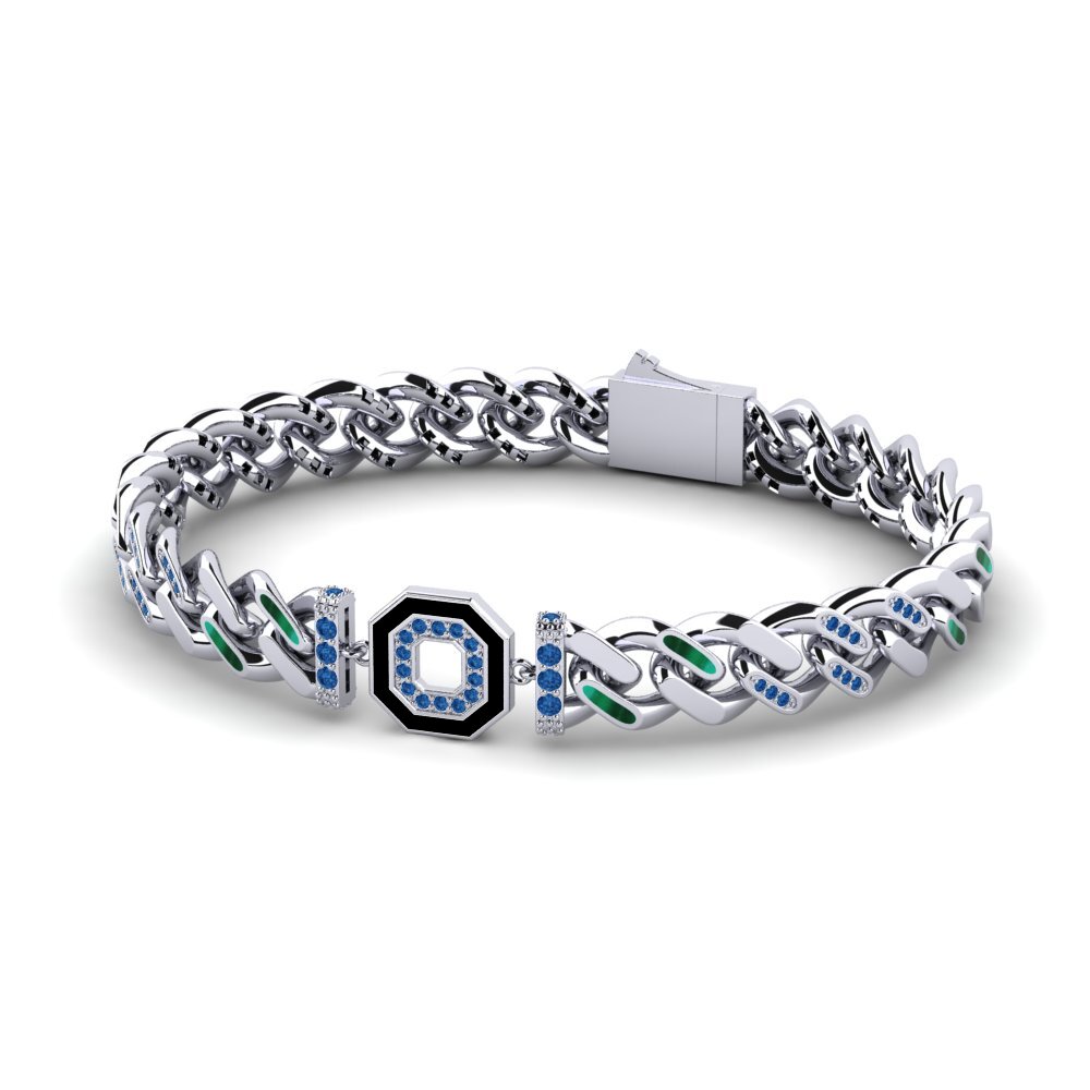 Dark Blue Zirconia Women's Bracelet Tranizate