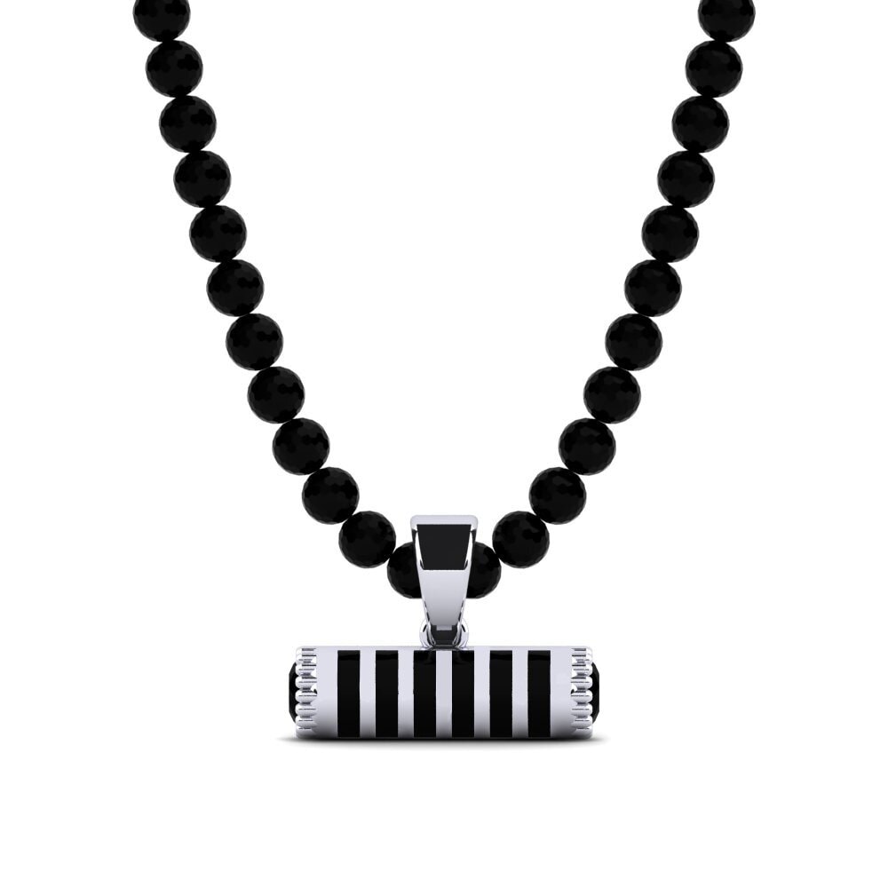 925 Prata de lei Ônix Negro Pingente masculino Beagin