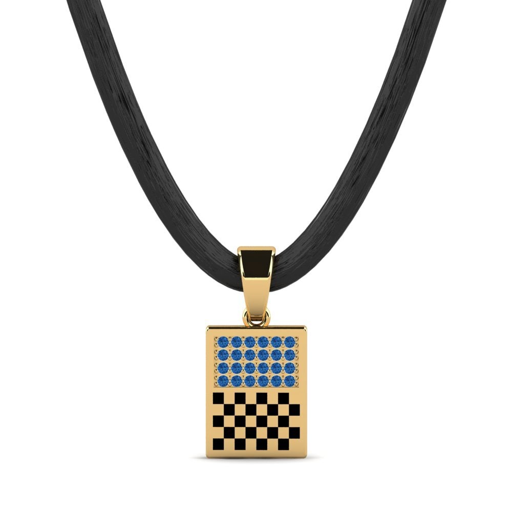 Dark Blue Zirconia Men's Pendant Cereollse