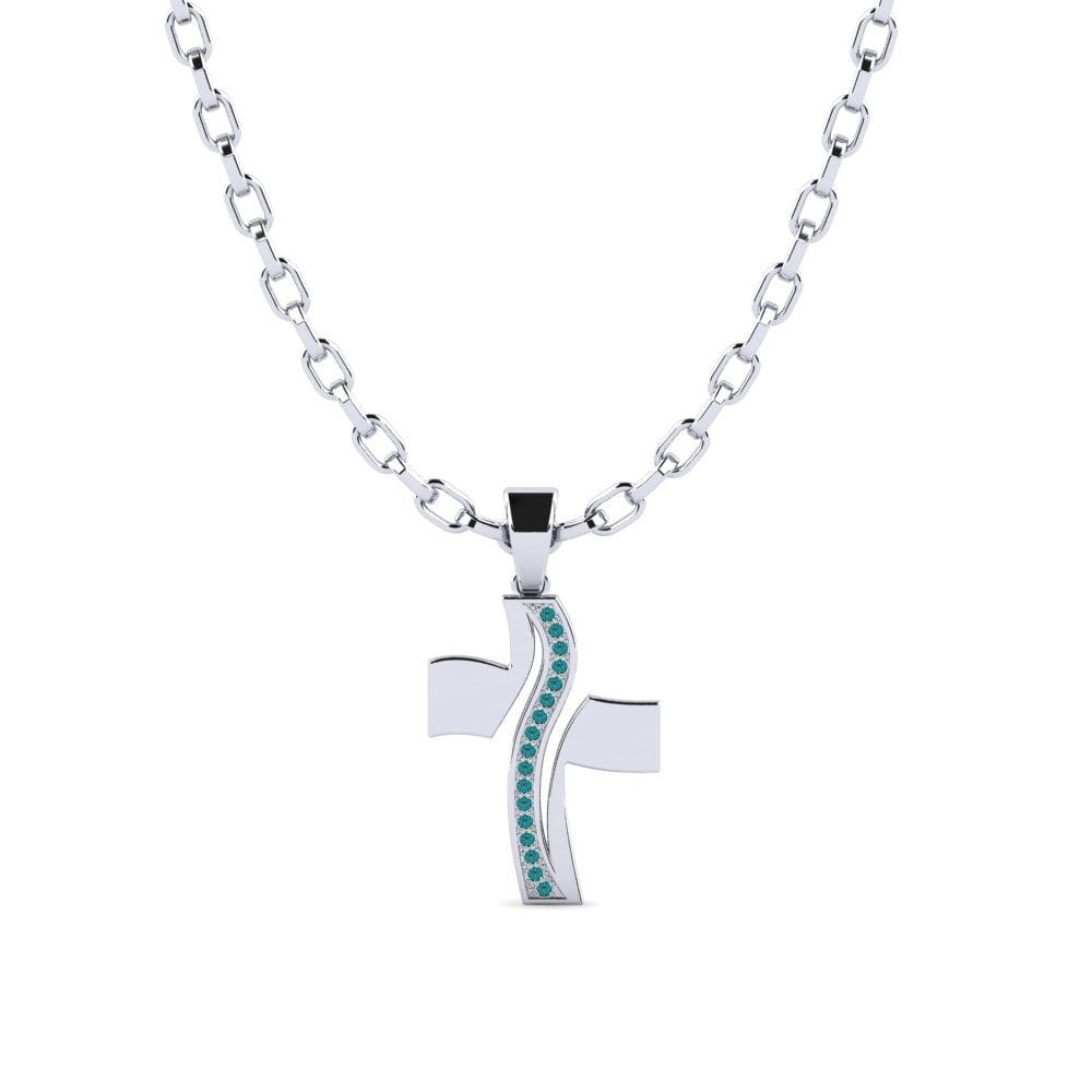Diamante Azul Pingente masculino Hugli
