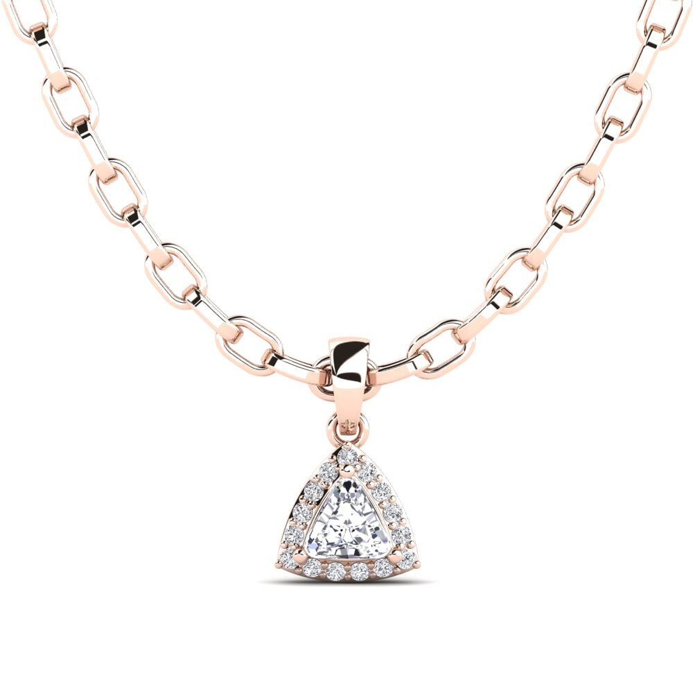 750 Rood Goud Laboratorium Gekweekte Diamant Heren hanger Innard