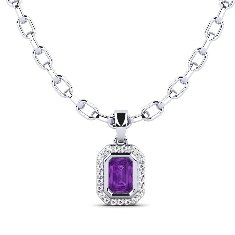 Emerald Cut Amethyst Men's Pendant Torm