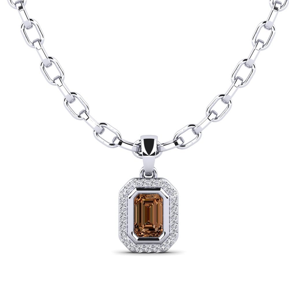 Emerald Cut Brown Diamond Men's Pendant Torm