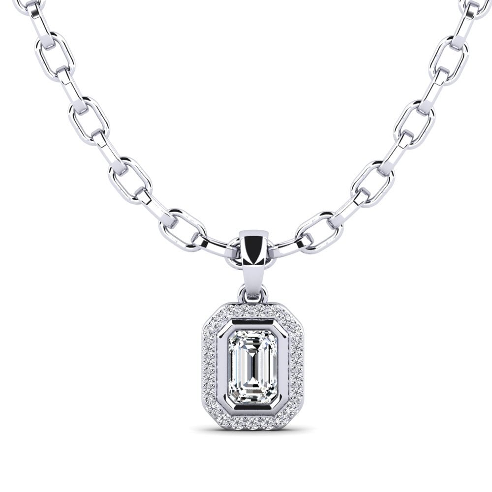 Emerald Cut Zirconia Men's Pendant Torm