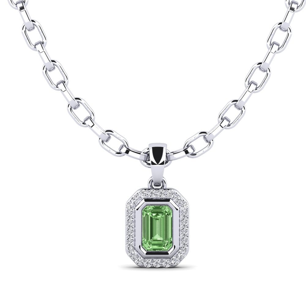 Emerald Cut Green Diamond Men's Pendant Torm
