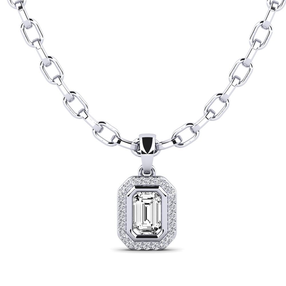 Emerald Cut Moissanite Men's Pendant Torm